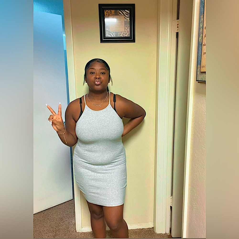Gray maxi dress